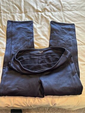 Lands' End Black Fleece-Lined Leggings